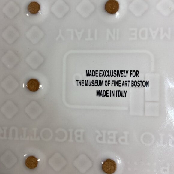 Tile Trivet Ceramic Hand Painted Lotus Museum of Fine Arts Boston Italy Lot Of 2 - Picture 8 of 8